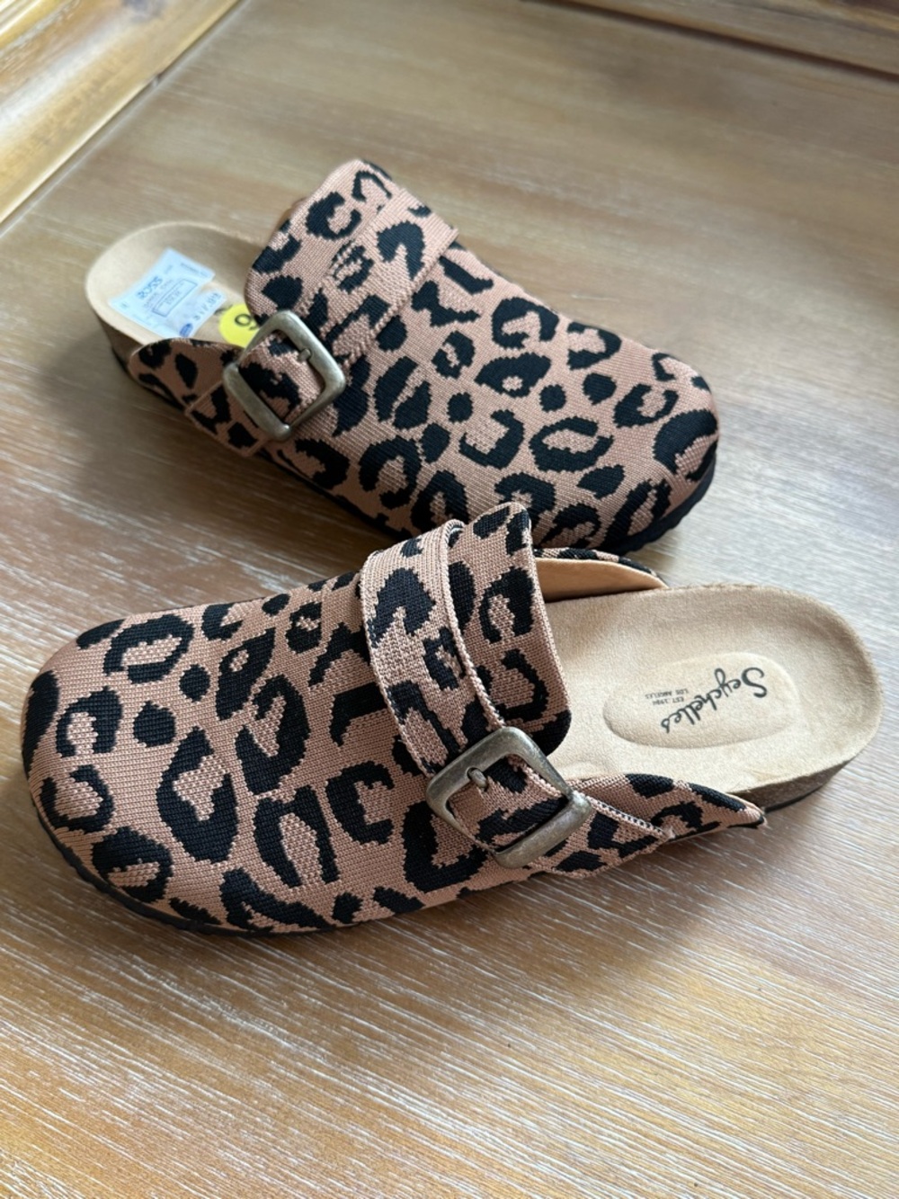 Seychelles Leopard Print Buckle Mules